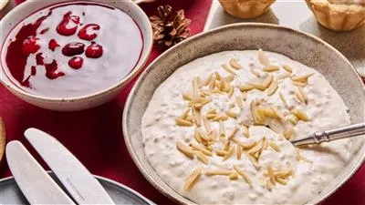 Risalamande med kirsebaersauce