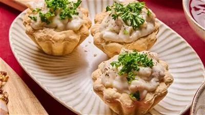 Tarteletter med høns i asparges